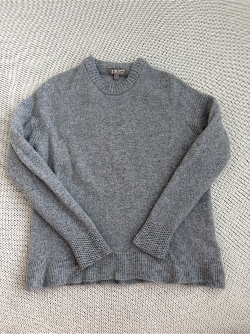 J Crew 100% Lambs Wool Sweater Gray Size Small